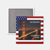 zUS072 SAN FRANCISCO, Golden Gate Bridge, Fridge Magneet (Voorkant / Achterkant)
