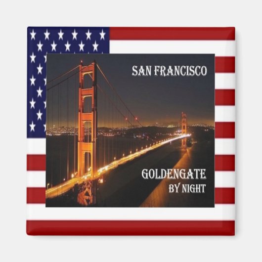 zUS072 SAN FRANCISCO, Golden Gate Bridge, Fridge Magneet (Voorkant)