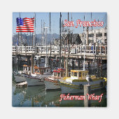 zUS074 SAN FRANCISCO, Fisherman Wharf, Fridge Magneet (Voorkant)
