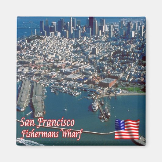 zUS075 SAN FRANCISCO, Fishermans Wharf, Fridge Magneet (Voorkant)