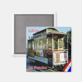 zUS080 SAN FRANCISCO, kabelauto, Californië, Fridg Magneet (Voorkant / Achterkant)