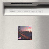 zUS081 SAN FRANCISCO, Bay Bridge at Night, Fridge Magneet (Insitu (Vaatwasser))