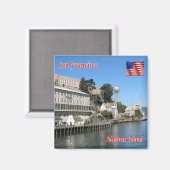 zUS082 SAN FRANCISCO, Alcatraz Island, Fridge Magneet (Voorkant / Achterkant)