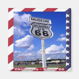 zUS090 ROUTE 66, Oklahoma, Amerika, Fridge Magneet