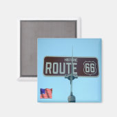 ZUS094 ROUTE 66 Historische route 66, Amerika, Fri Magneet (Voorkant / Achterkant)