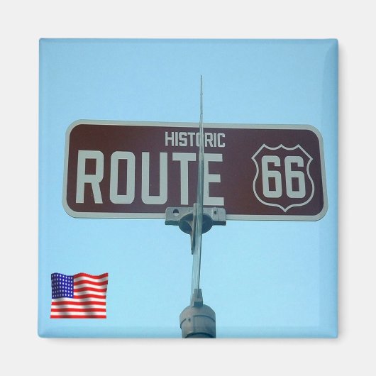 ZUS094 ROUTE 66 Historische route 66, Amerika, Fri Magneet (Voorkant)