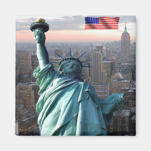 zUS097 NEW YORK CITY, Vrijheidsbeeld, Fridge Magneet (Voorkant)