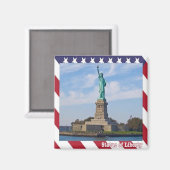 zUS098 STATUE OF LIBERTY, New York City, Fridge Magneet (Voorkant / Achterkant)