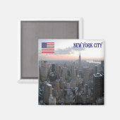 zUS100 NEW YORK CITY, NY, America Fridge Magneet (Voorkant / Achterkant)