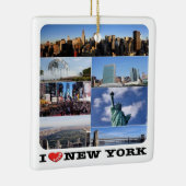 zUS107 NEW YORK CITY I Love, mosaic, Keramisch Ornament (Rechts)