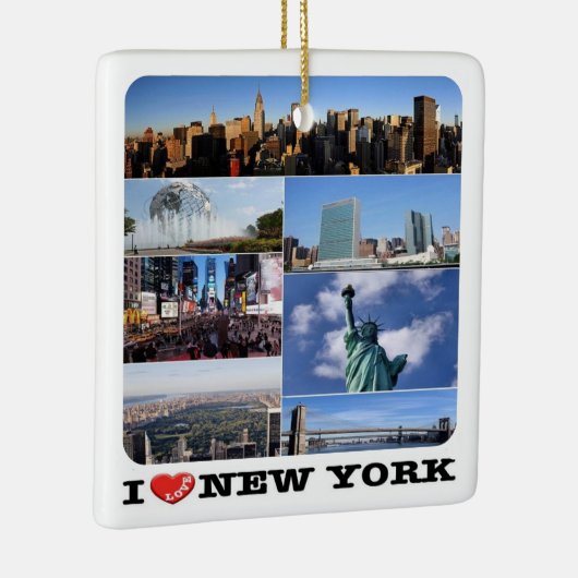 zUS107 NEW YORK CITY I Love, mosaic, Keramisch Ornament (Rechts)