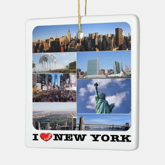 zUS107 NEW YORK CITY I Love, mosaic, Keramisch Ornament (Links)