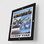 zUS107 NEW YORK CITY I Love, mosaic, Vierkante Klok (Hoek)