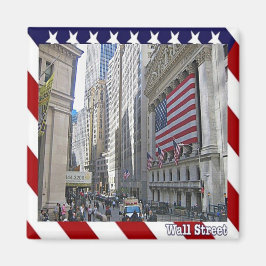 zUS110 NEW YORK CITY, Wall Street, Amerika, Fridge Magneet