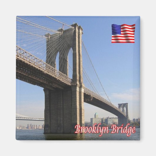 zUS112 BROOKLYN Bridge, New York City, Fridge Magneet (Voorkant)
