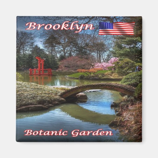 zUS114 BROOKLYN BOTANIC GARDEN, New York, Fridge Magneet (Voorkant)