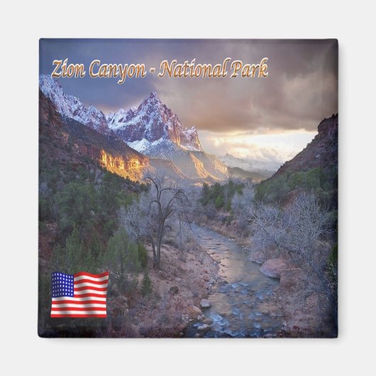 ZUS116 ZION CANYON National Park, Utah, Fridge Magneet (Voorkant)