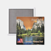 zUS118 YOSEMITE NP, Shaped Valley, Fridge Magneet (Voorkant / Achterkant)