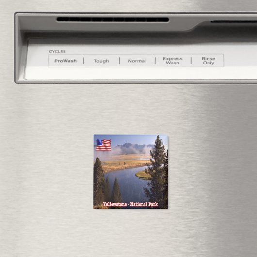 ZUS122 YELLOWSTONE National Park, America, Fridge Magneet (Insitu (Vaatwasser))