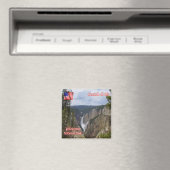 zUS126 YELLOWSTONE, Cascada de Río, Fridge Magneet (Insitu (Vaatwasser))