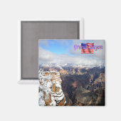 zUS146 GRAND CANYON met sneeuw, Arizona, Fridge Magneet (Voorkant / Achterkant)