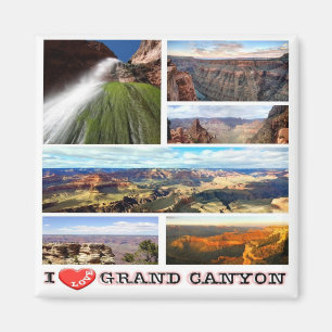 zUS147 GRAND CANYON I Love, Mosaic, Arizona, Fridg Magneet