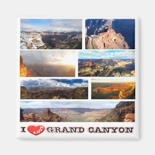zUS150 GRAND CANYON I Love, Mosaic, Fridge Magneet