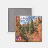 zUS153 GRAND CANYON, Navaio Trail, Utah, Fridge Magneet (Voorkant / Achterkant)