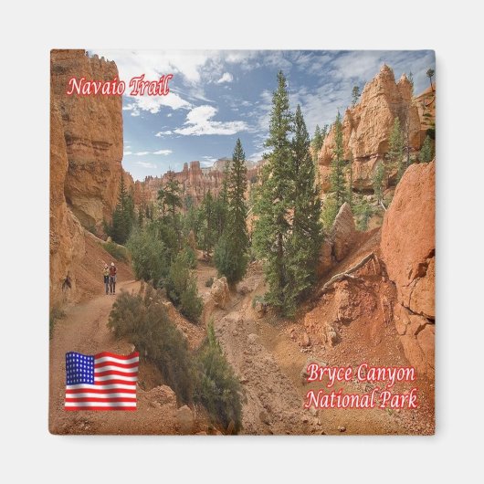 zUS153 GRAND CANYON, Navaio Trail, Utah, Fridge Magneet (Voorkant)
