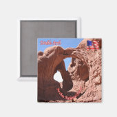 ZUS161 ARCHES National Park, Double Arch, Fridge Magneet (Voorkant / Achterkant)