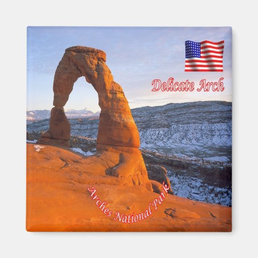 ZUS162 ARCHES National Park, Delicate Arch, Fridge Magneet (Voorkant)