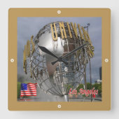 zUS165 UNIVERSAL STUDIO, Los Angeles, Vierkante Klok (Voorkant)