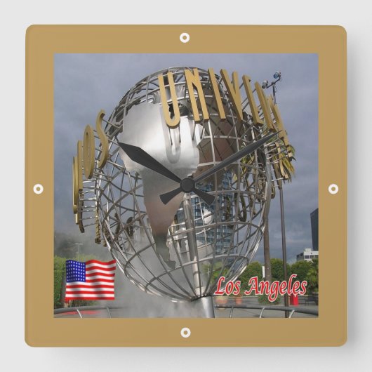 zUS165 UNIVERSAL STUDIO, Los Angeles, Vierkante Klok (Voorkant)