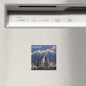 zUS167 LOS ANGELES, Skyline, Californië, Fridge Magneet (Insitu (Vaatwasser))
