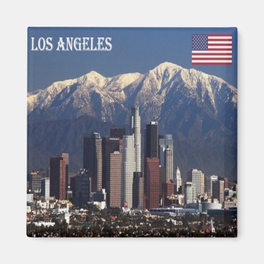 zUS167 LOS ANGELES, Skyline, Californië, Fridge Magneet (Voorkant)