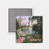 zUS168 LOS ANGELES, Mac Arthur Park, Fridge Magneet (Voorkant / Achterkant)
