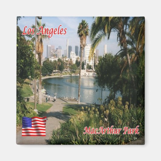 zUS168 LOS ANGELES, Mac Arthur Park, Fridge Magneet (Voorkant)