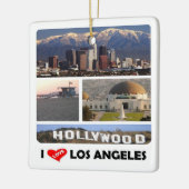 zUS169 LOS ANGELES I Love, Mosaic Keramisch Ornament (Links)