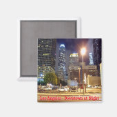 zUS174 LOS ANGELES, binnenstad bij nacht, Fridge Magneet (Voorkant / Achterkant)