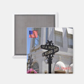 zUS176 BEVERLY HILLS, Los Angeles, Fridge Magneet (Voorkant / Achterkant)