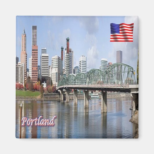 zUS182 PORTLAND, Oregon, Amerika, Fridge Magneet (Voorkant)
