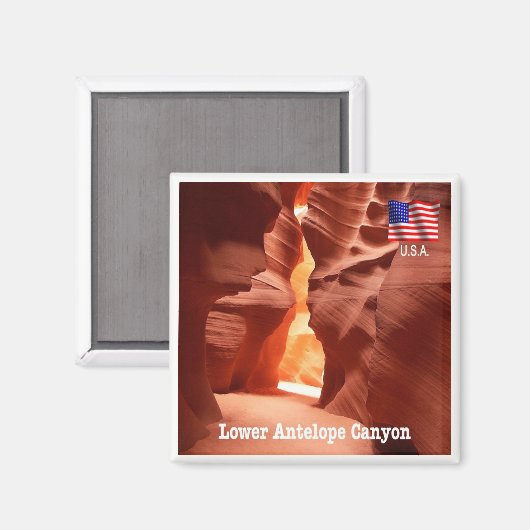 zUS191 ANTELOPE CANYON, Arizona, Amerika, Fridge Magneet (Voorkant / Achterkant)