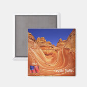 zUS194 COYOTE BUTTES, Arizona, Amerika, Fridge Magneet (Voorkant / Achterkant)