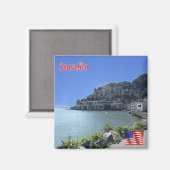 zUS197 SAUSALITO, Panorama, Californië, Fridge Magneet (Voorkant / Achterkant)