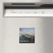 zUS200 SANTA MONICA, Panorama, Californië, Fridge Magneet (Insitu (Vaatwasser))