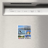 zUS204 SAN DIEGO I Love, Mosaic, Fridge Magneet (Insitu (Vaatwasser))