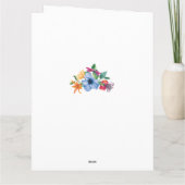 Zus 3 foto Bright Waterverf Floral Birthday Kaart (Achterkant)