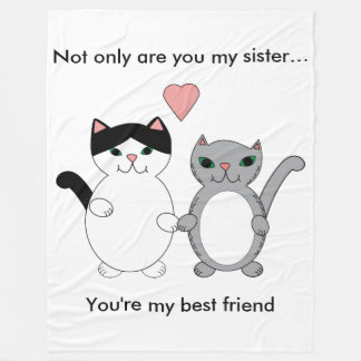 Zus Beste Vriend Katten  Fleece Deken