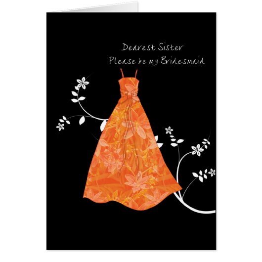 zus bridesmaid frock oranje (Voorkant)