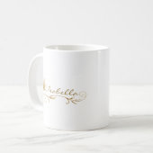 Zus Champagne Gouden Lelie Naam Mok (Voorkant links)
